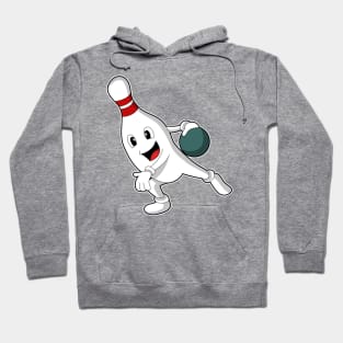 Bowling pin at Bowling with Bowling ball Hoodie